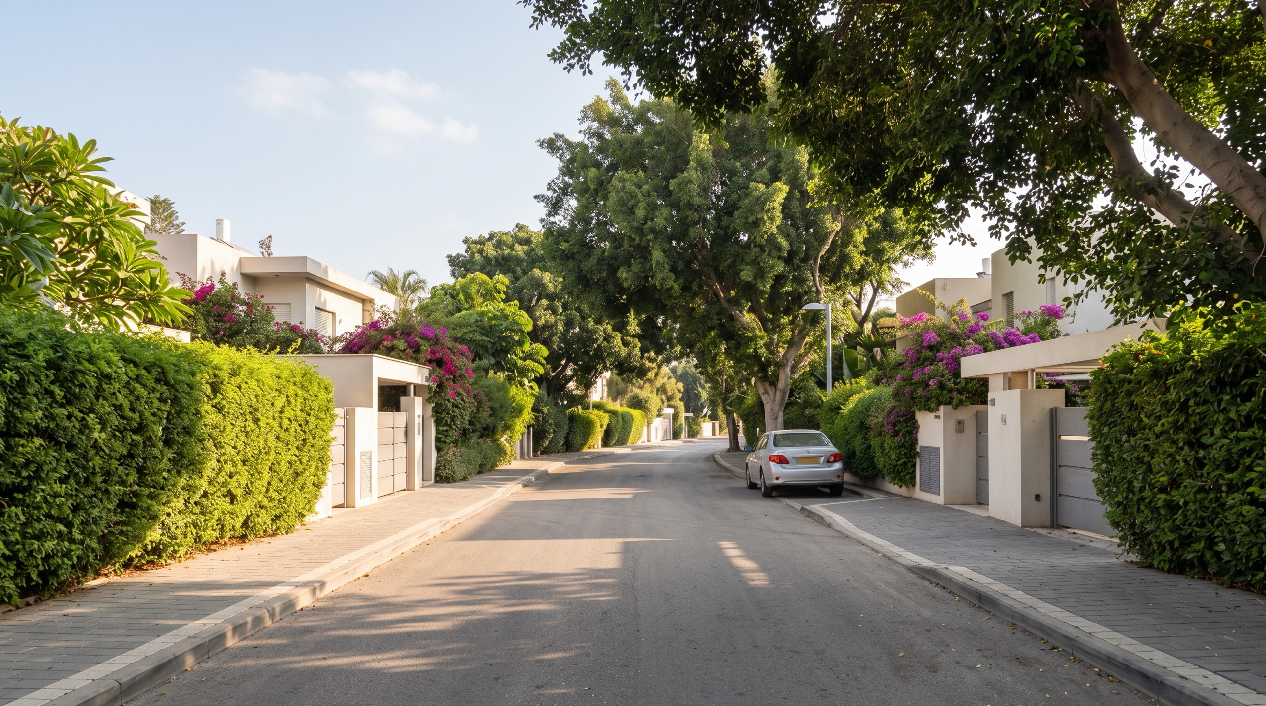 נדל״ן באפקה: רחוב וילות שקט עם עצים בוגרים וגדרות חיות (הדמיה)