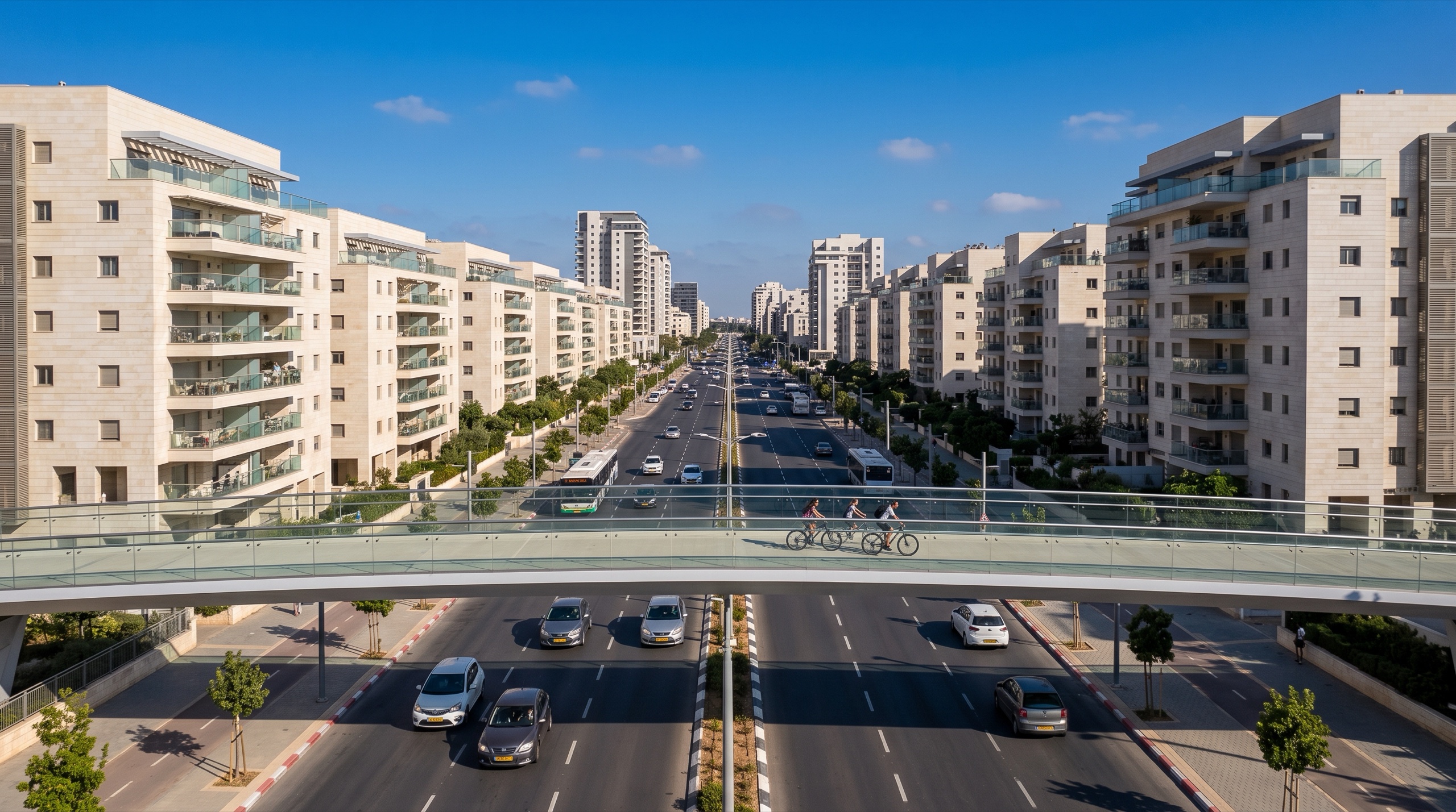 הגשר שמחבר את הבתים של למד החדשה לנופי ים ולים (הדמיה)