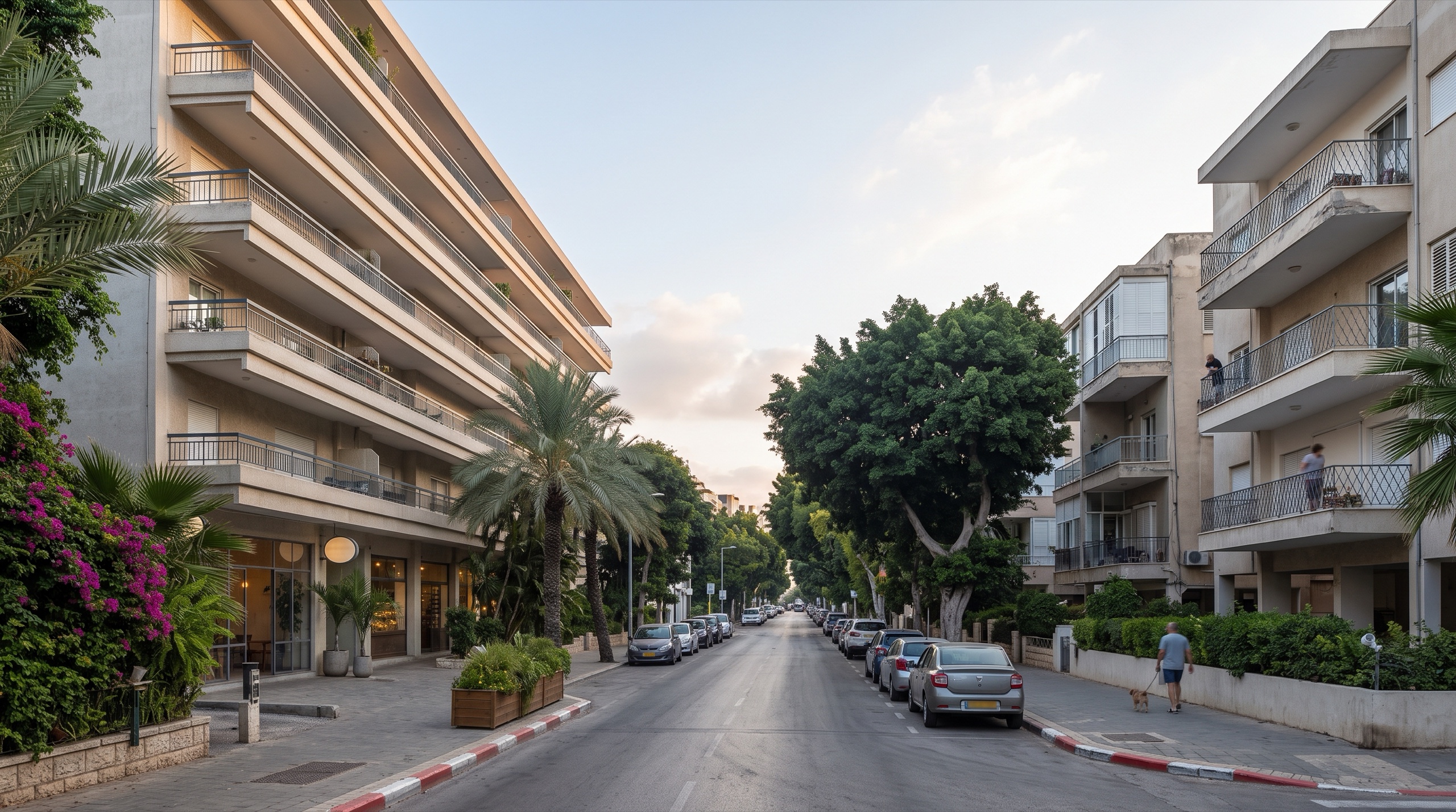 תיווך נדל״ן בשכונת למד: רחוב מגורים ירוק עם בניינים משנות ה 70 (הדמיה)