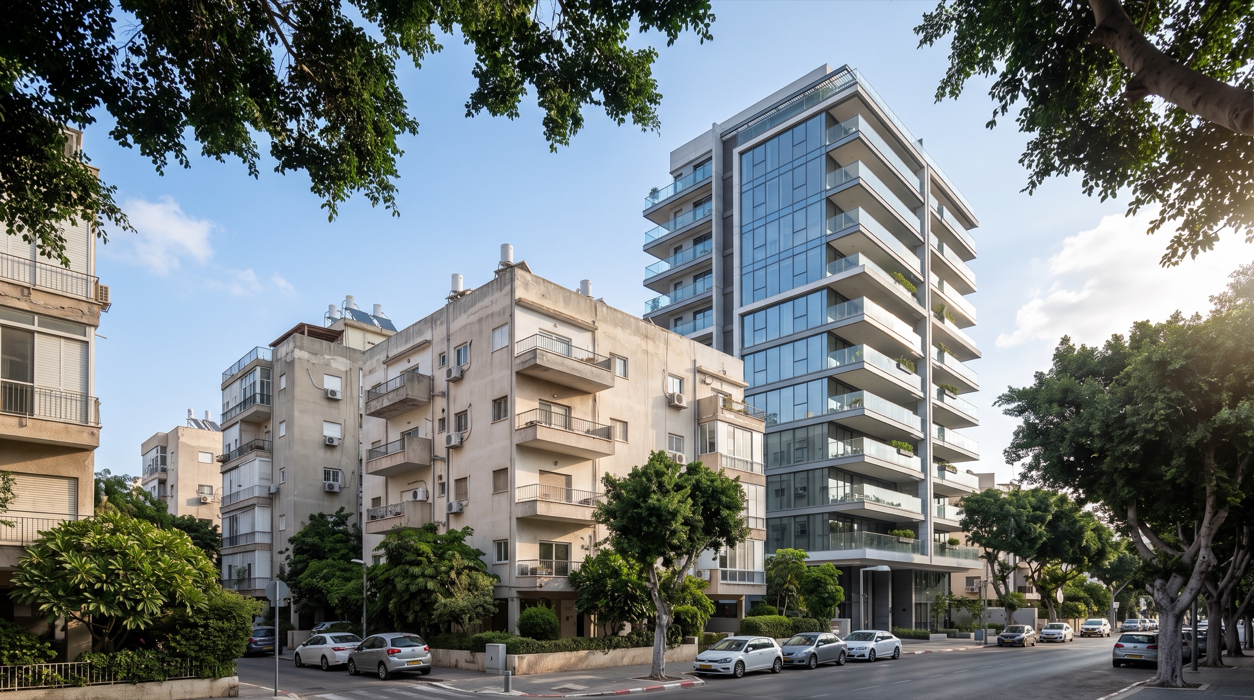 תיווך נדל״ן בנווה אביבים: בניין מגורים חדש בהתחדשות עירונית לצד בניינים משנות ה 70 (הדמיה)
