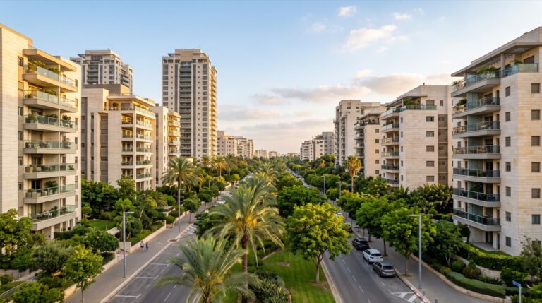 שדרת בנייני מגורים ברמת אביב ג׳