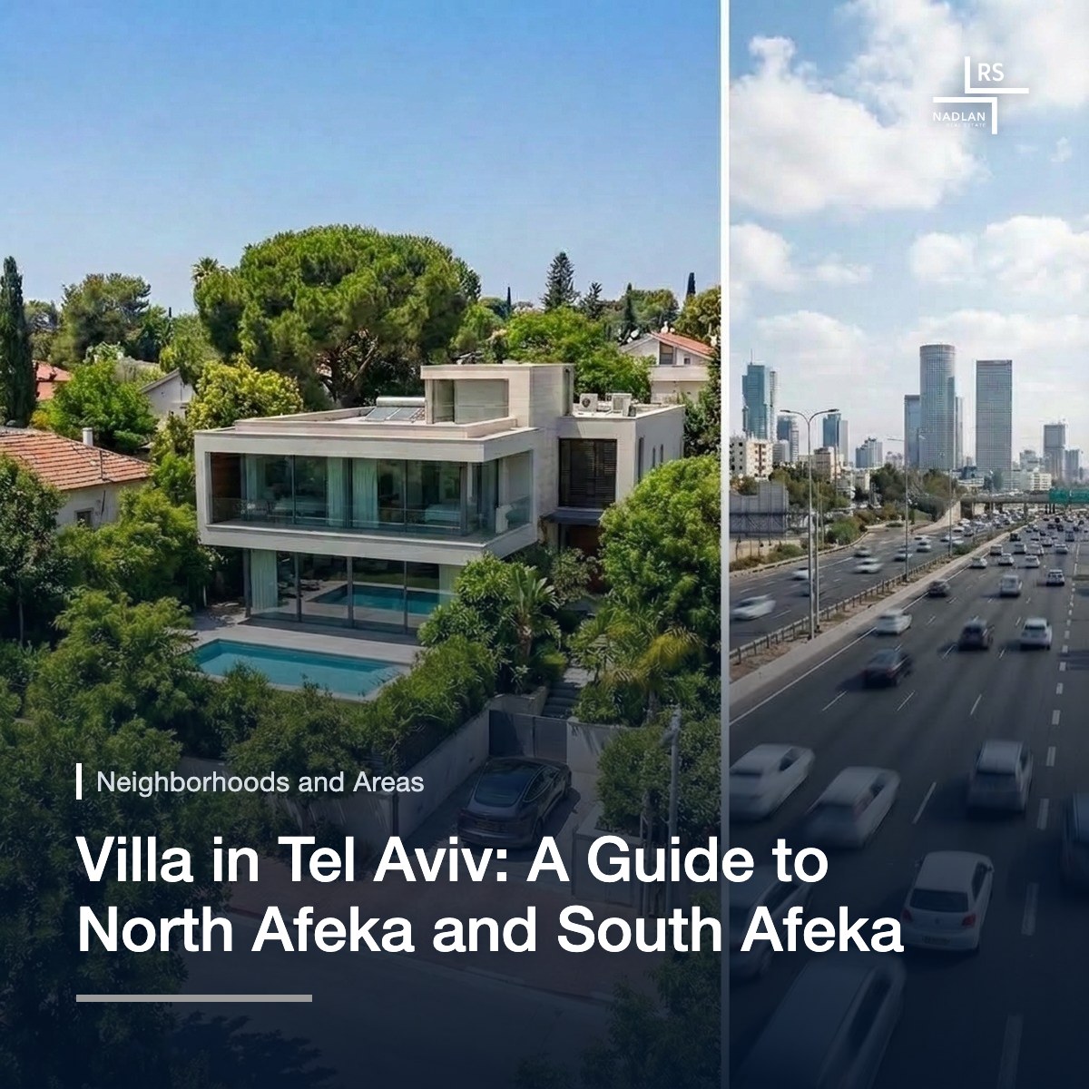 A villa with a pool in Afeka, next to the Ayalon Highway and the Tel Aviv towers