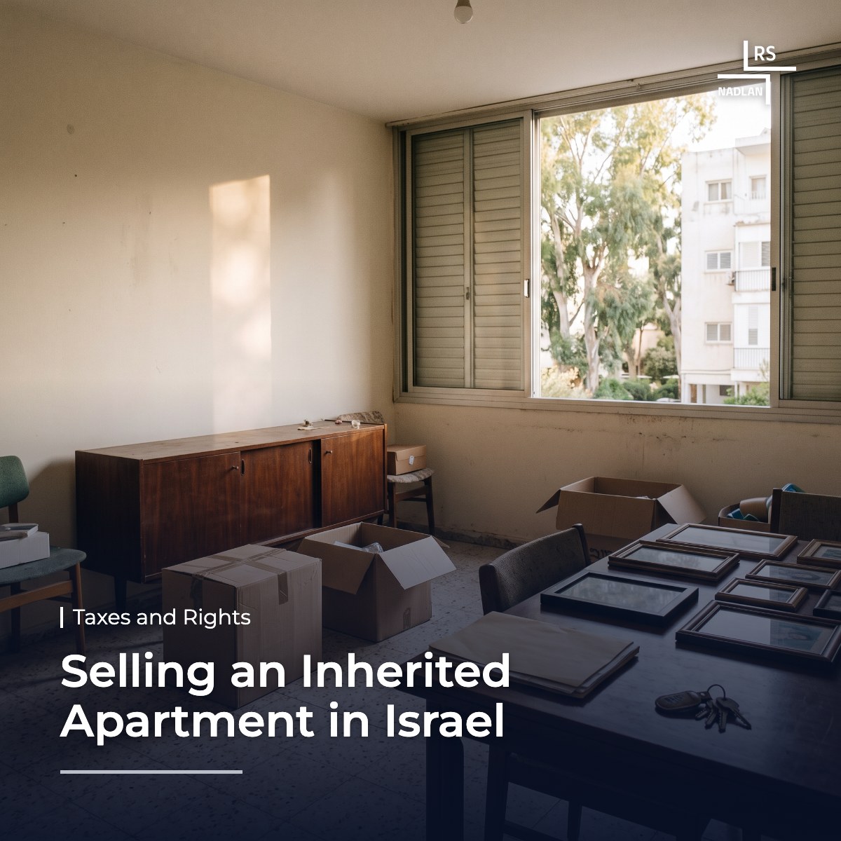 Empty family apartment in an older building in Ramat Aviv before an inheritance sale