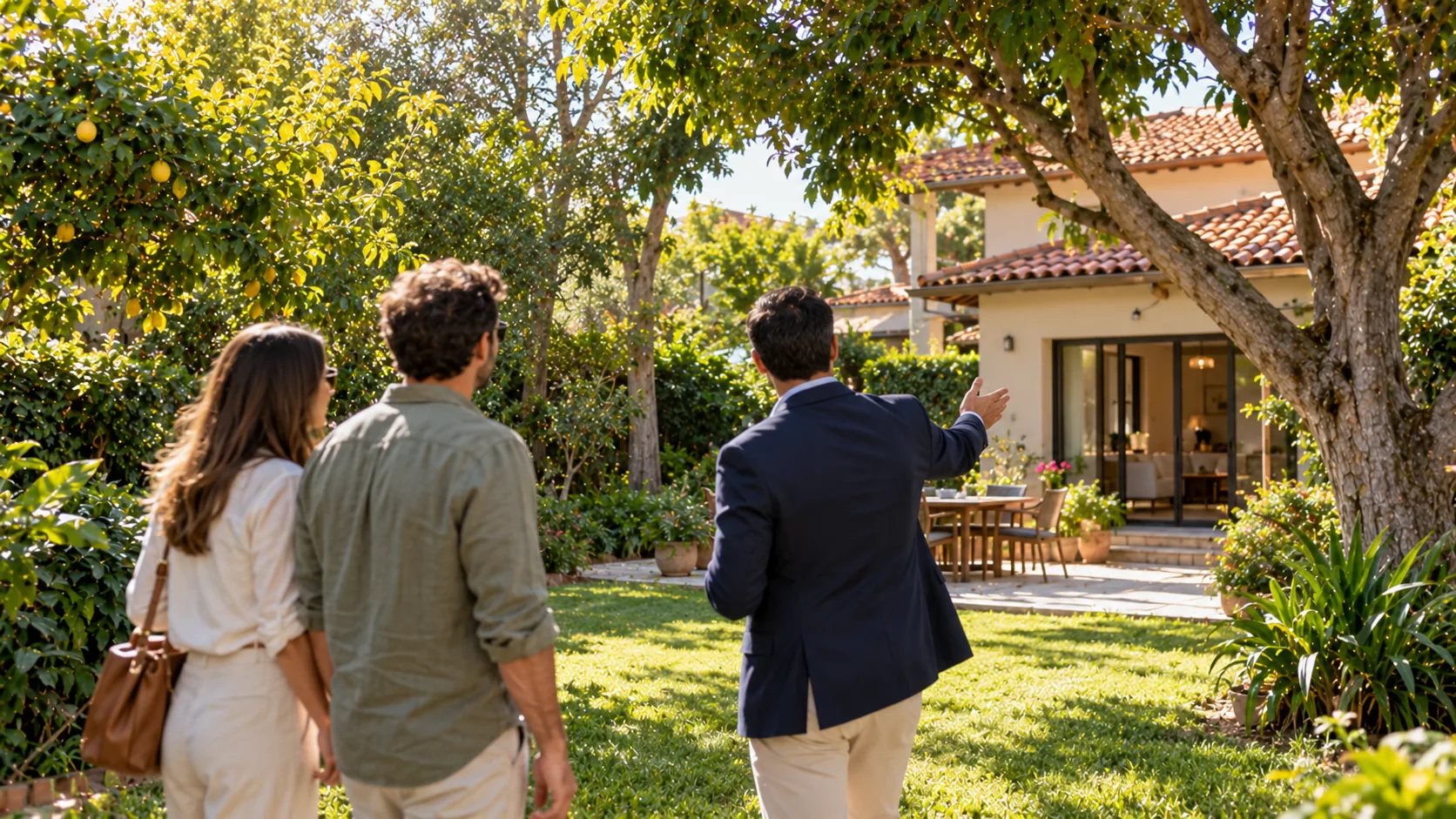 Un conseiller RS Nadlan accompagne un couple dans une maison individuelle à Eliezer (illustration)