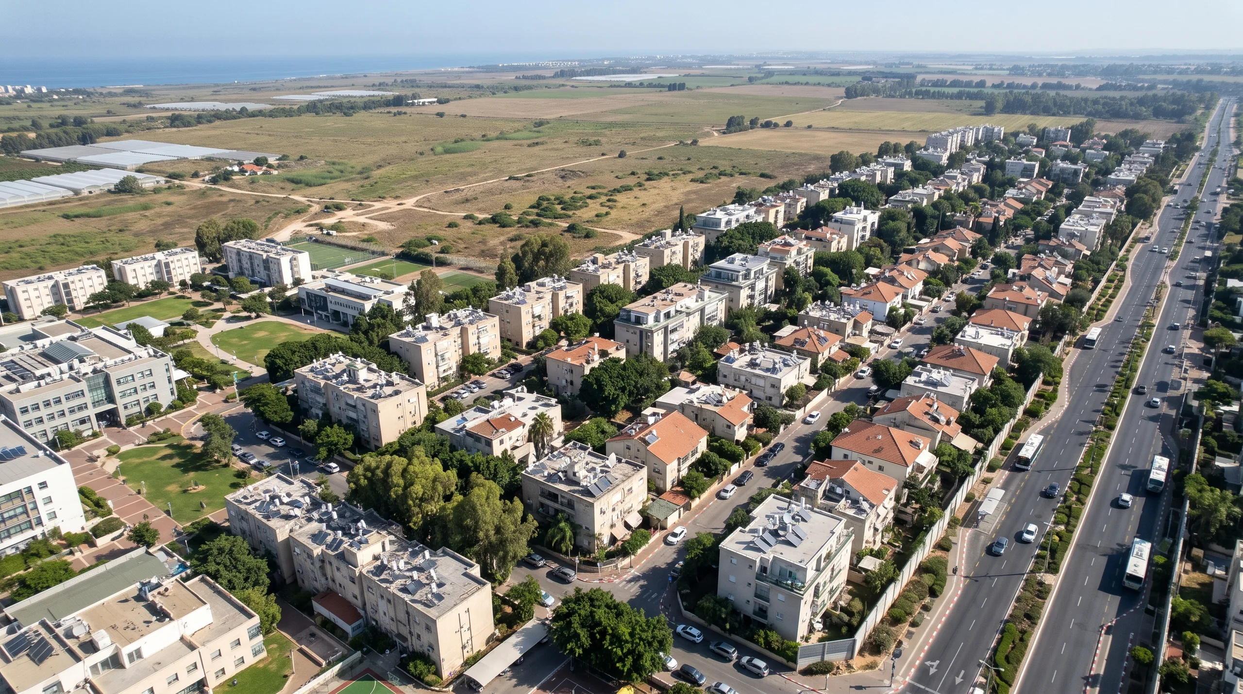 משרד תיווך בגן רש״ל: מבט מלמעלה על השכונה, בין דרך ירושלים לאוניברסיטת רייכמן (הדמיה)