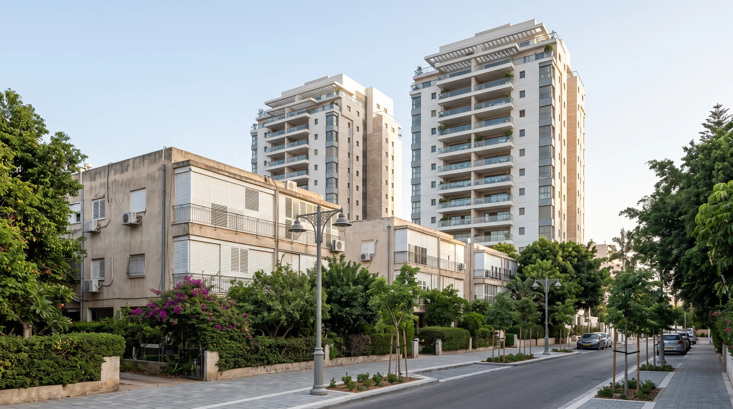 התחדשות עירונית בנווה מגן: מגדלי מגורים חדשים מאחורי בניינים ותיקים (הדמיה)
